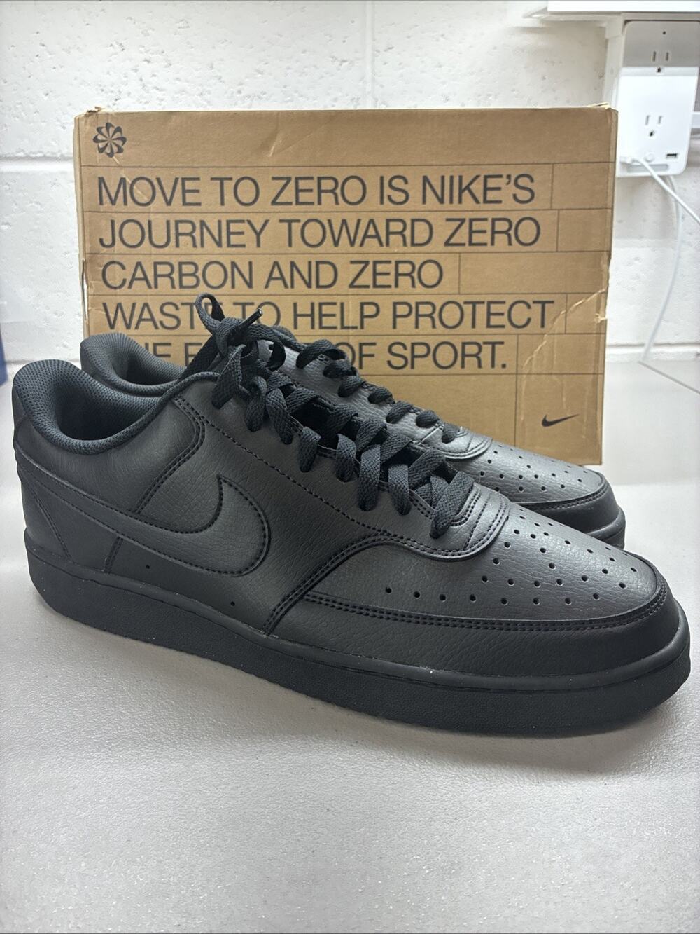 Nike Men's Court Vision Low NN Black Sneakers Shoes, DH2987-002 Mens Size 13